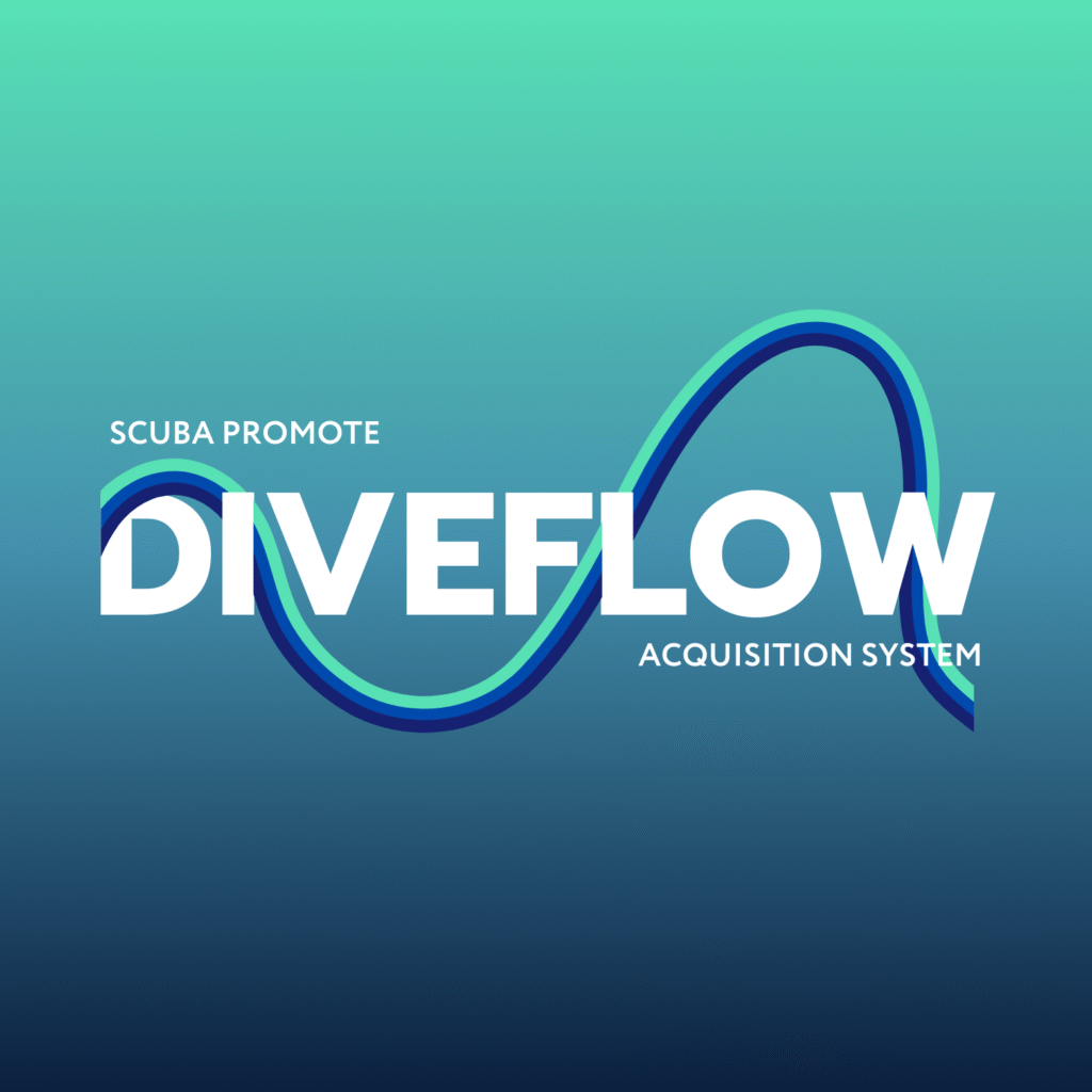 scuba promote diveflow acquisition system logo scuba promote diveflow acquisition system logo